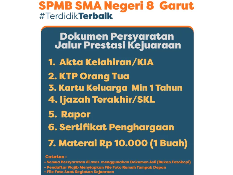 DOK PERSYARATAN PRESTASI KEJUARAAN