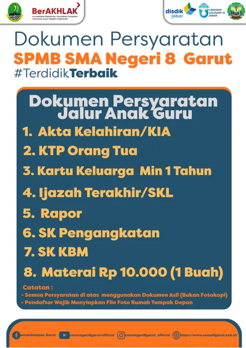 DOK PERSYARATAN ANAK GURU